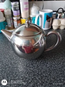 Silver Tone Metal Teapot - Picture 1 of 7