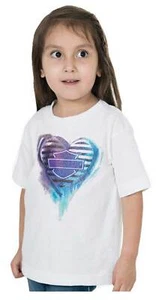 Harley-Davidson Girl's Love B&S Short Sleeve Tee, Toddler & Youth - White - Picture 1 of 2