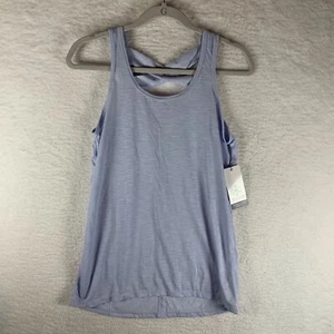 Gaiam Tank Top Womens XS Xenon Blue High-Low Easy Fit Round Neck 7115 - Picture 1 of 8