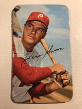 1971 Topps Super Box Loader Deron Johnson Pen Marks on Back Phillies 58