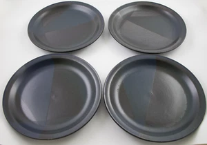 4 Iron Mountain Stoneware Pottery Blue Ridge 10 3/4" Dinner Plates N. Patterson - Picture 1 of 18