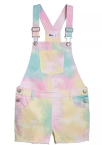 Epic Threads Overall Denim Tie Dye Stretch Shorts Size 10 Girls New - Picture 1 of 10