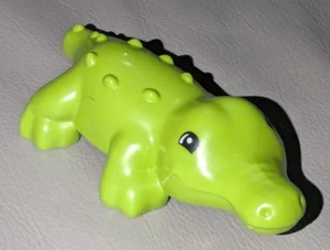 Lego Duplo LIME GREEN BABY ALLIGATOR CROCODILE Animal Zoo Figure Minifigure EUC - Picture 1 of 6