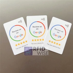 3x Tap to Boost Recensioni Contactless Digi Google Scheda Recensione con Livello Stampabile - Foto 1 di 9