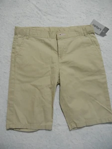 CARTER'S KID SIZE 8 FLAT FRONT ZIP FLY ADJUSTABLE WAIST BERMUDA SHORTS BEIGE - Picture 1 of 4