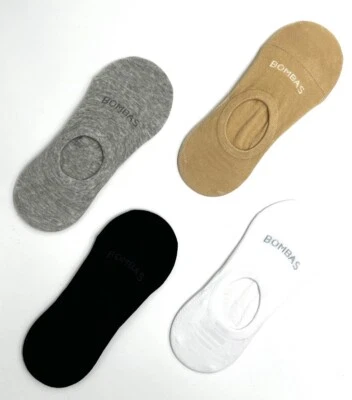 Paquete de 4 calcetines Bombas ligeros para mujer medianos no show negros/beige/blancos/grises. Foto 1 de 3