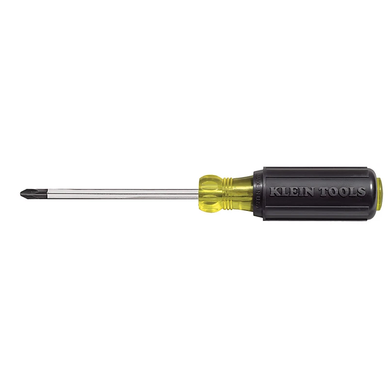Klein Tools 603-4 Screwdriver, #2 Phillips Tip Cushion Grip, 8-Inch
