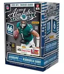 Caja bláster de tarjetas de fútbol americano Panini Absolute 2024 (66 tarjetas) - Imagen 1 de 1