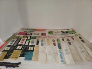 Lot Of 22 Vintage Metal Zippers UNIQUE INVISIible Colors 7” - 22” NOS New - Picture 1 of 7