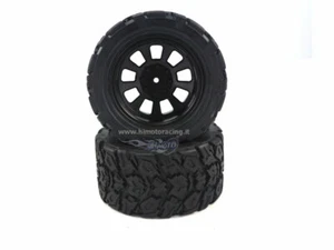 31820B Couple Wheel Complete Circles Black Models RC 1:10 Monster Truck HIMOTO - Picture 1 of 1