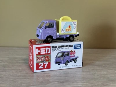 Camión de pasteles Tomica 1/64 Red Box 2024 Subaru Sambar rosa con carga extraíble difícil de encontrar Foto 1 de 4