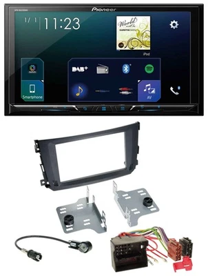 Pioneer MP3 Bluetooth USB 2DIN DAB Autoradio für Smart ForTwo 2010-14 Quadlock - Bild 1 von 4