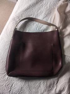MODALU IMOGEN wine Burgundy Cream Strap Leather Handbag BNWoT RRP £199 VG. - Picture 1 of 13