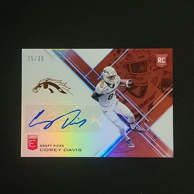 2017 Elite Draft Picks Corey Davis Red RC Auto /35 - Image 1 of 4