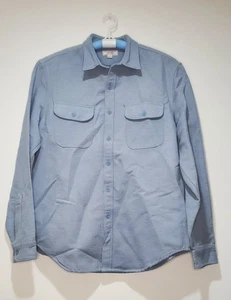 J Crew Wallace & Barnes dickes hellblaues Baumwoll-Arbeitshemd mit Knopfleiste Large - Bild 1 von 10