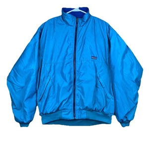 Vintage Patagonia Made in USA Synchilla gefütterte Bomberjacke blau XL - Bild 1 von 12