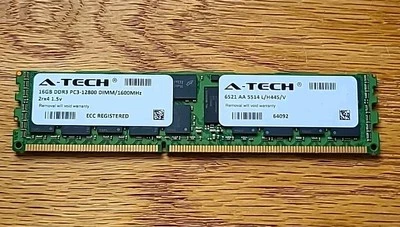A-TECH 16GB DDR3 PC3-12800 SERVER RAM 6521 AA 5514 L/H44/V,  FAST SHIP - Image 1 of 4