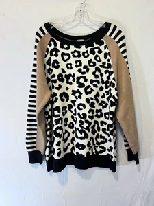 Chicos Zenergy Animal Print Pullover Freizeit Langarm Leopard Gr. 3 Baumwolle XL - Bild 1 von 4