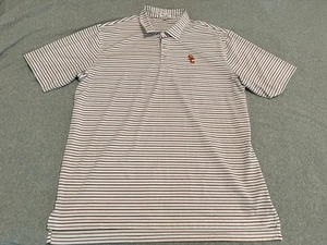 Camisa polo de golf Peter Millar Summer Comfort a rayas USC Troyanos para hombre XXL 2XL - Imagen 1 de 5
