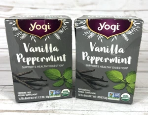 Yogi Vanilla Peppermin Caffeine Free Herbal Tea 16cnt Bags (2 Pack) BB:6/18/2026 - Picture 1 of 7