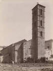 Rear view and bell tower of the Church of St Francis, Sarteano, Tu- Old Photo