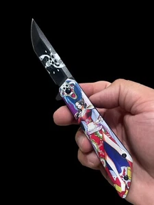 Anime themed Spring Assisted Pocket Knife - Collectible Anime Design Edc 62A - Picture 1 of 5