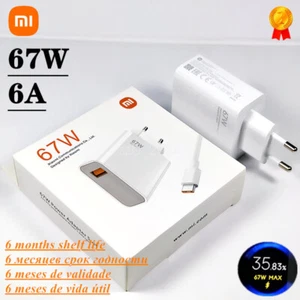 Xiaomi 67W Fast Wall Charger Adapter USB-C Cable Redmi K60 K50 K40s Note12 Pro - Foto 1 di 13
