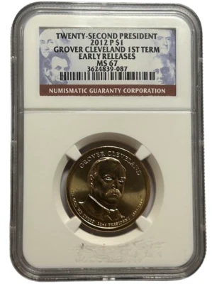 NGC 2012 P MS67 Grover Cleveland 1st Term Early Releases 22nd President $1 - Image 1 of 2