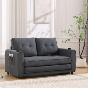 3-in-1Fold Sofa Convertible Futon Pull Out Sofa Couch Bed Sleeper Chair Loveseat - Picture 1 of 18