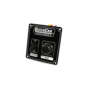 QuickCar 50-802 Black Ignition Switch Panel 1 Toggle Switch 1 Momentary Button - Picture 1 of 3