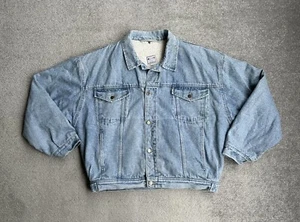 MUSTANG Herren Vintage Jacke Jeansjacke Gr. XL Teddy Fell Sherpa 4320 Blau Denim - Bild 1 von 9