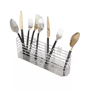 Cutlery Utensil Silverware Drying Rack Chopsticks Basket Holder with Hooks - Picture 1 of 7