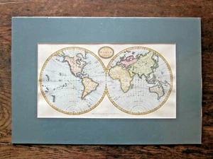 1807 World Map Antique Map Blomfield Barlow Owhyhee New Holland Tasmania Joined - Picture 1 of 12