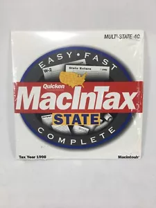 Used 1998 Quicken MacInTax State in orig sleeve. Complete Multi-State 40 CD disc - Picture 1 of 3