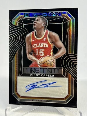2023-24 Panini Obsidian Clint Capela Magmatic Auto /99 Atlanta Hawks #MS-CAP - Image 1 of 2