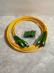 1-QTY - Cavo patch fibra ottica monomodale 2M/6,56' SC/APC-SC/APC duplex #123 - Foto 1 di 2