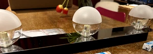 Linea Light 3 x Glaskugel auf Chromsockel an Wandbeleuchtung Modell 5010 G9 Halogen - Bild 1 von 3