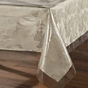 Clear Plastic 100% Waterproof Tablecloth - 60 X 120 Inch - Vinyl PVC Rectangle T - Picture 1 of 12