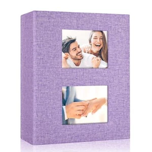 Linen 4x6 Photo Album Small Photo Album Holds 200 Pockets Picture Album Slip In  - Picture 1 of 6
