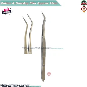 Dental Meriam Tweezer Surgical Cotton Plier, College Tweezer Dressing Forceps CE - Picture 1 of 10