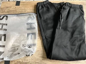 Shein Black Elastic Waistband Jogger Sweatpants Drawstring Women's Sz M NIB NEW! - Picture 1 of 4