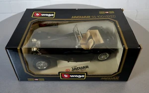 Burago 1/18 Jaguar SS 100 1937 Schwarz -3006- Die-Cast Scale Modell Auto NEU OVP - Bild 1 von 3