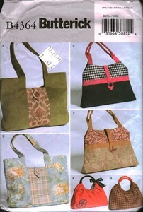 4364 Butterick SEWING Pattern CRAFT Purse Tote Handbag OOP Sew CUT One Size - Picture 1 of 2