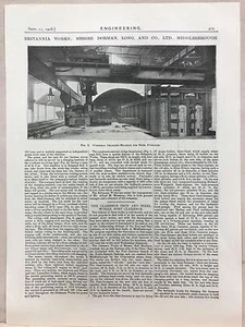 Dorman's Britannia Works, Middlesbrough: 1908 Engineering Magazine Print - Imagen 1 de 3