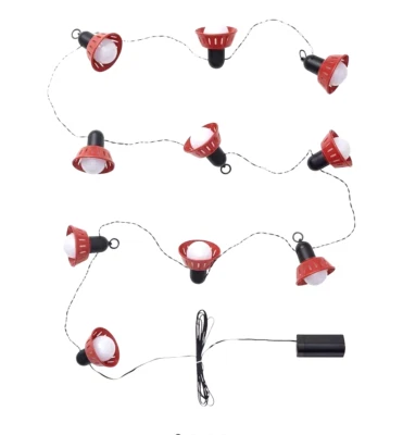 New IKEA SOMMARLANKE Led String Light with 10 Bulbs Red Retro, Battery Operated - Image 1 of 4