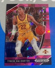 2020 Prizm Draft Picks Tyrese Halliburton RC Pink Cracked Ice Prizm Rookie #50 