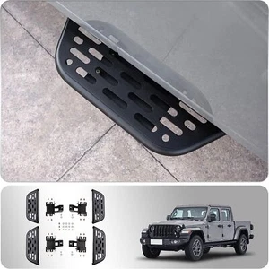 Fit For 2020-2023 Jeep Gladiator 4 Door Steel Side Steps Running Boards Nerf Bar - Picture 1 of 6