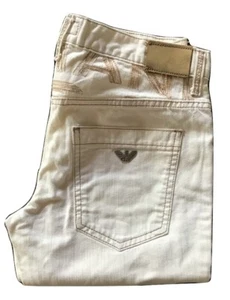 Armani Teen Boys Casual Pants White Trousers Size 13 - Picture 1 of 5