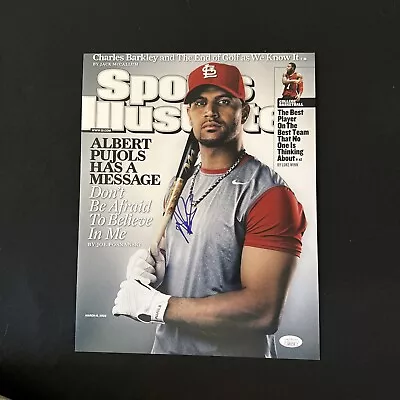 Albert Pujols Signed Autograph 11x14 Sports Illustrated Cover MLB HOF JSA COA - Image 1 of 4