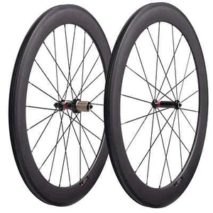 Bicicleta de Carretera Ruedas de Carbono Buje de Tiro Recto 60mm Juego de Ruedas de Carbono para Bicicleta Tubuless - Imagen 1 de 13